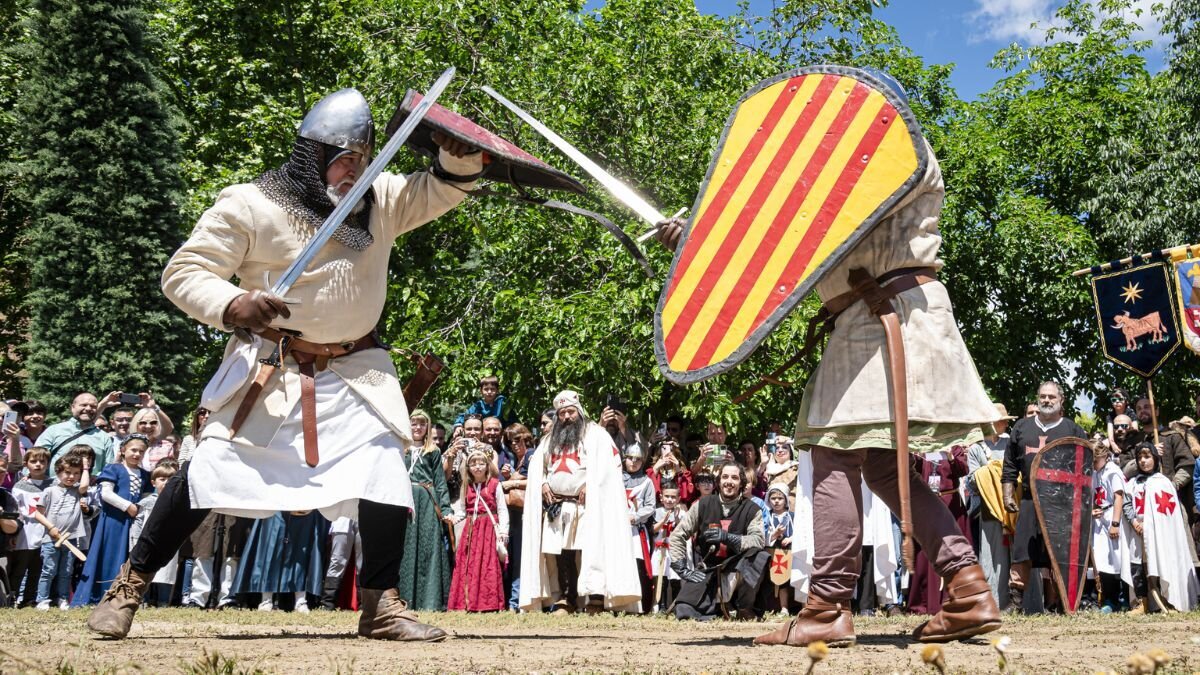 Recreación de una justa medieval en Monzón.