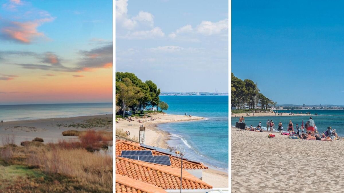 Playa de l’Estany  (izquierda), Playa de la Riviera (centro), Playa de la Porquerola (derecha) / Miami Platja