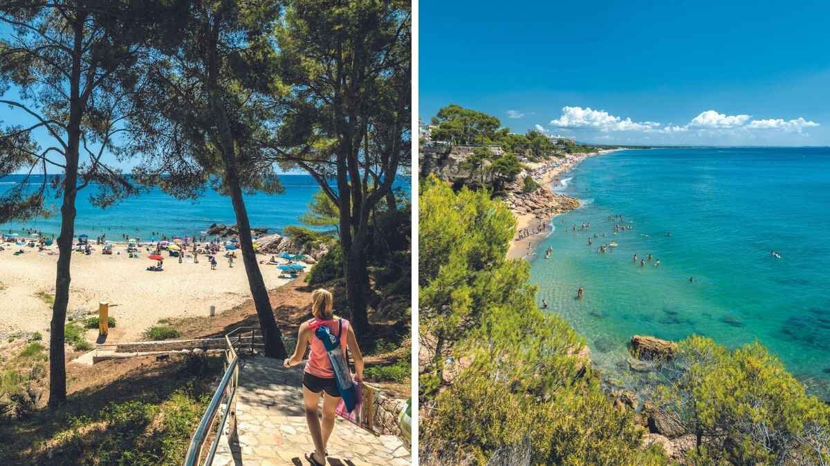 Cala de les Sirenes (izquierda), Cala dels Vianesos (derecha) / Miami Platja