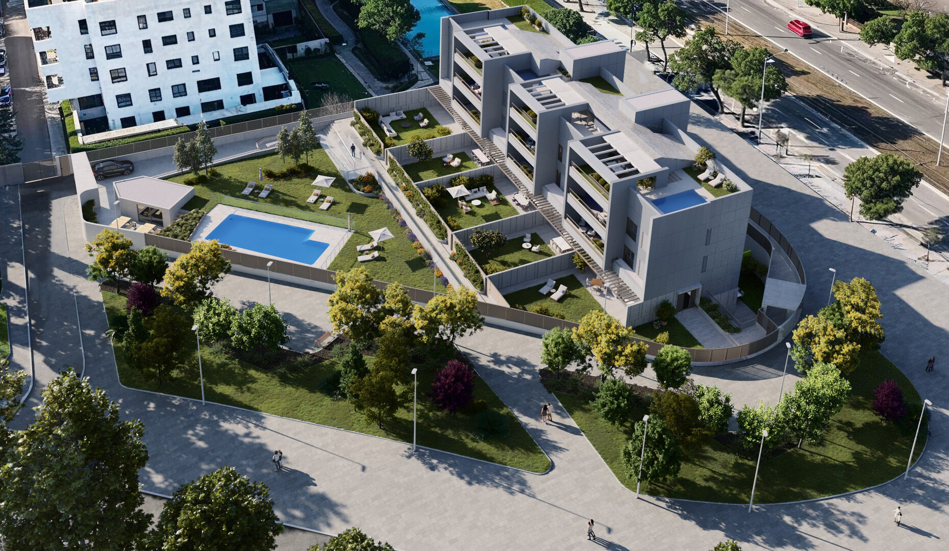 Recreación del proyecto Montecito y el cambio urbanístico asociado: ampliación del espacio peatonal y nuevas zonas ajardinadas en el paseo Infantes de España / Gestión Común