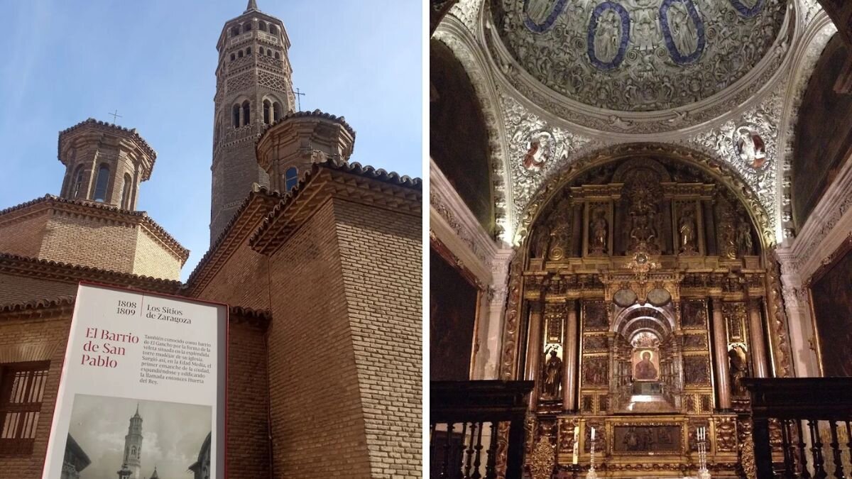 Exterior e interior de la Iglesia de San Pablo Apostol