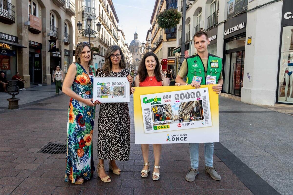 El cupón de la ONCE del 2 de septiembre está dedicado a la zaragozana calle Alfonso I.
- MIGUEL G. GARCÍA