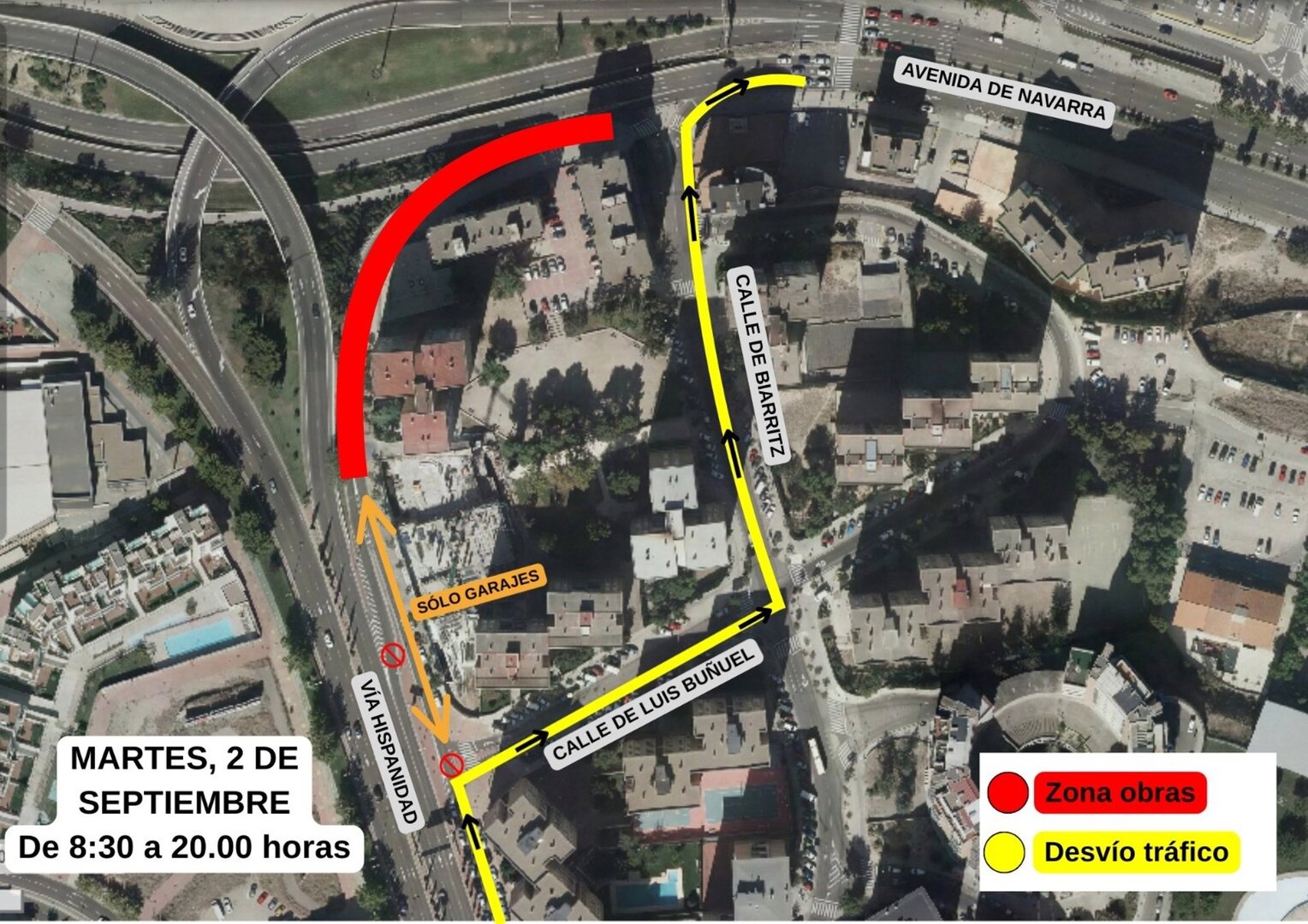 El tráfico se cortará este martes en el 'scalextric' de avenida de Navarra de Zaragoza. /AZ