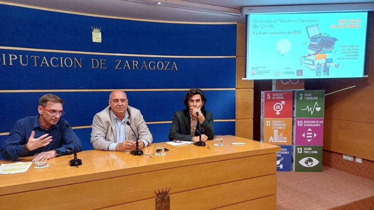 Presentación de las Jornadas de Periodismo y Repoblación de Urriés. / DPZ
