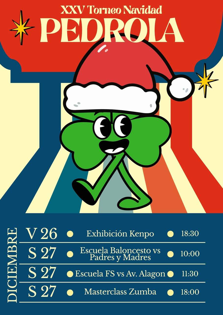 Programa del Torneo de Navidad de Pedrola 2025. / HA