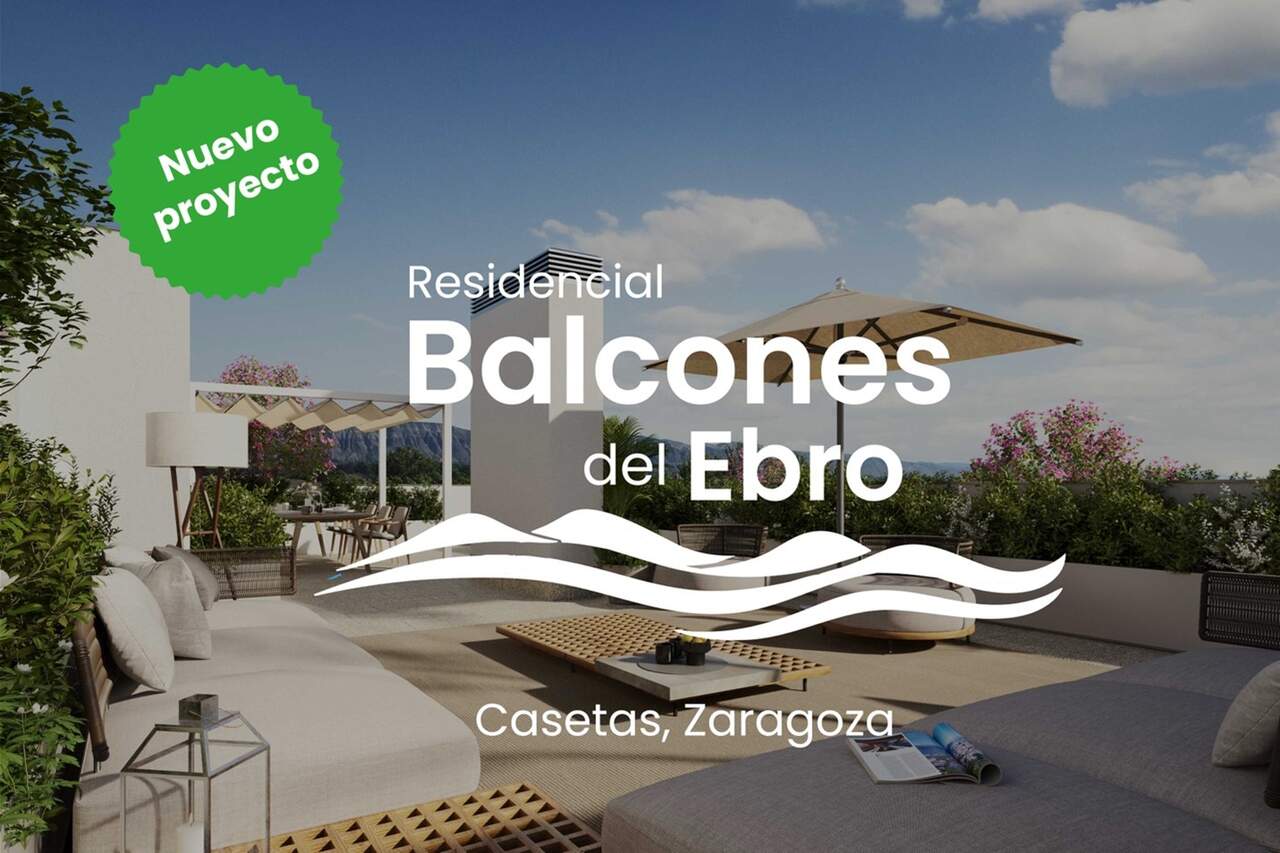 Lujama lanza Balcones de Ebro, el nuevo proyecto de 70 viviendas de obra nueva en Utebo. / LUJAMA