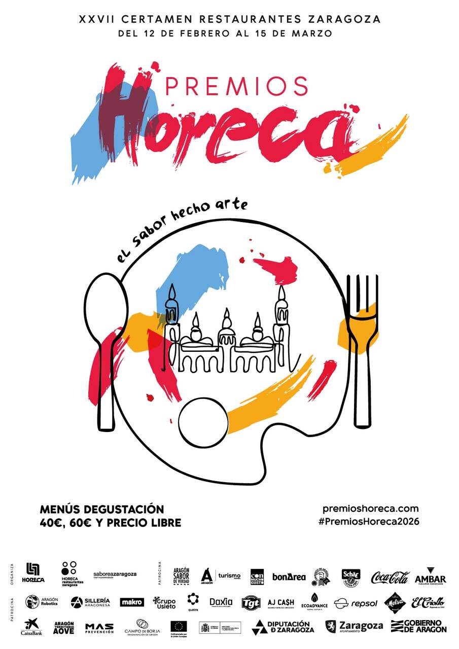 Cartel del XXVII del Certamen de restaurantes de Zaragoza, Premios Horeca