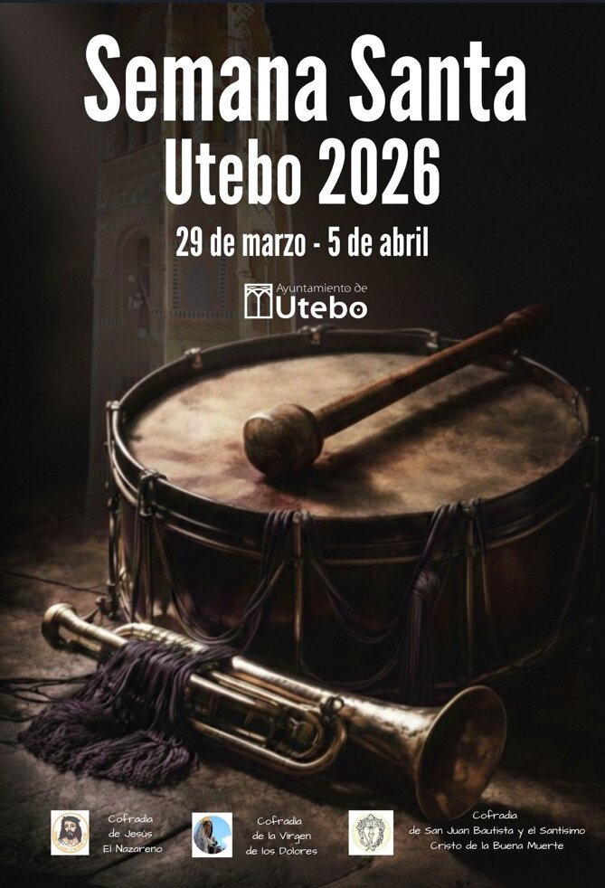 Cartel anunciador de la Semana Santa de Utebo 2026.