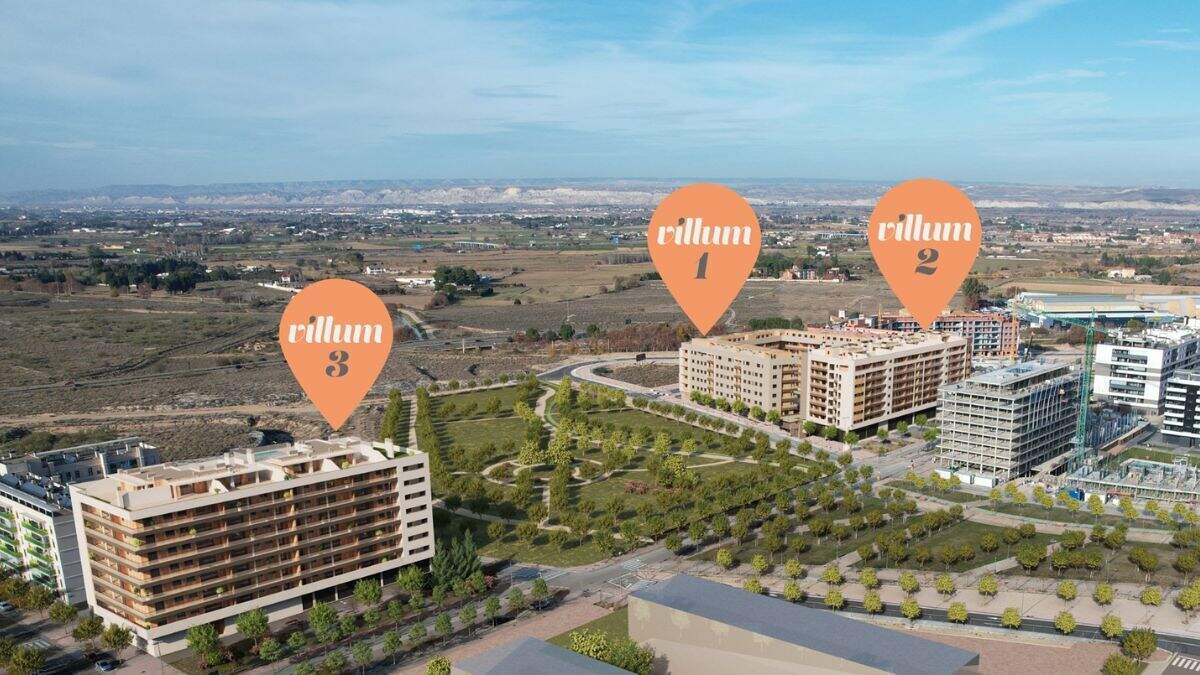 Infografía que recrea la ubicación de Villum 1, 2 y 3, en Rosales del Canal. / GESTIÓN COMÚN
