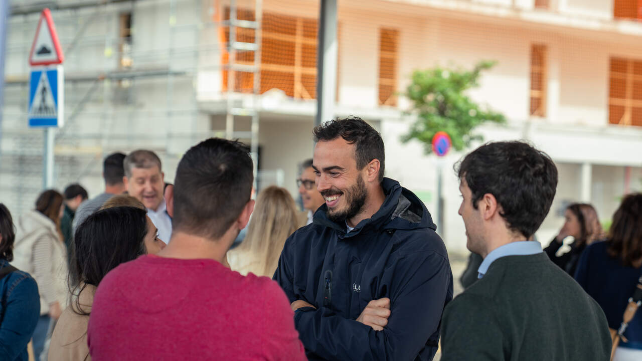 Acto de colocación de la primera piedra de Residencial Acacias en Utebo (Zaragoza), que marca el inicio de sus obras