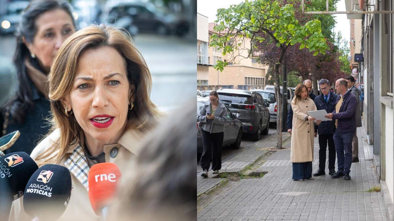 La alcaldesa de Zaragoza ante los medios de comunicación