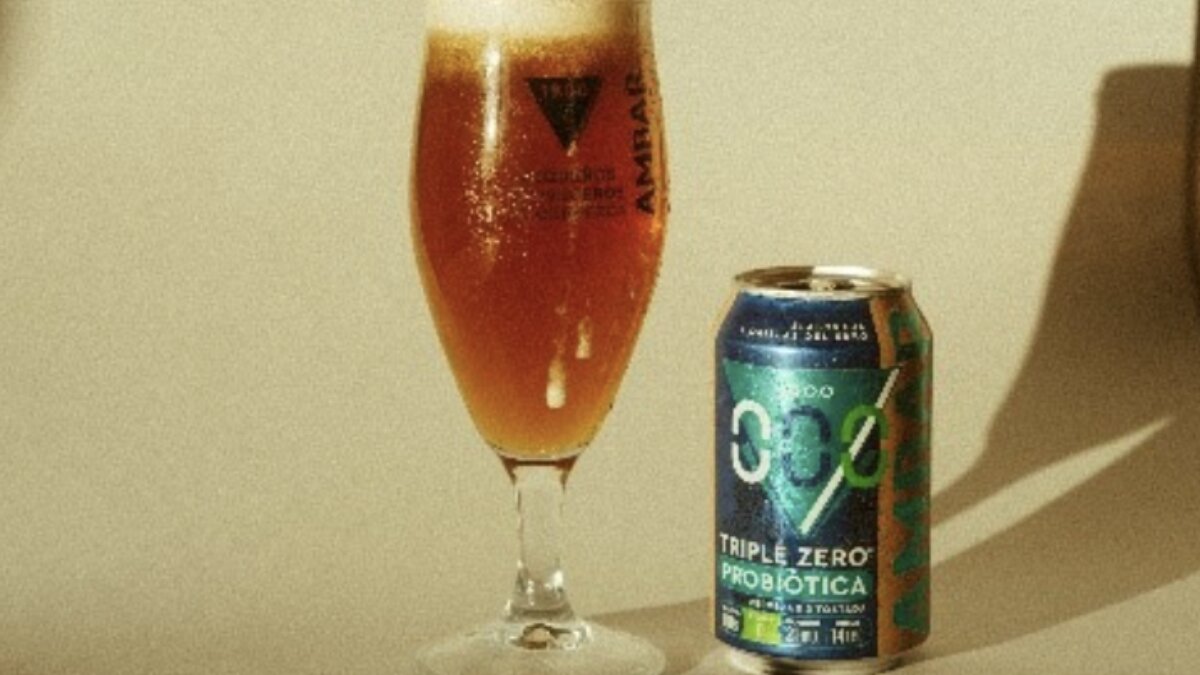 Ambar Triple Zero Probiótica, la primera cerveza del mundo sin alcohol, sin azúcar y con probióticos