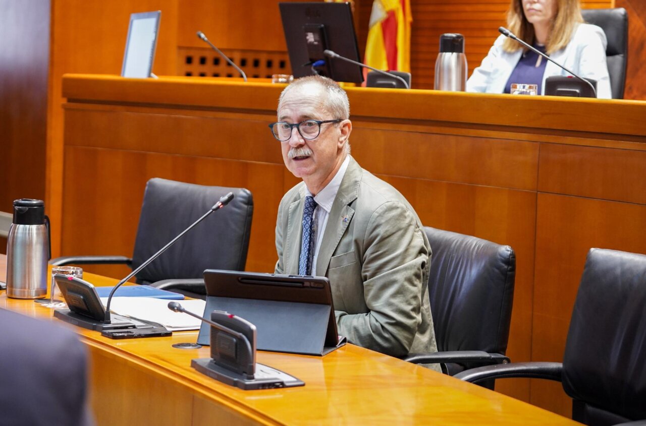 El director general de Interior y Emergencias, Miguel Ángel Clavero, en las Cortes. / Cortes de Aragón